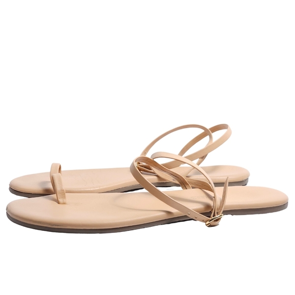 TKEES Shoes - TKEES Nude Vegan Leather Strappy Sandals Size 7